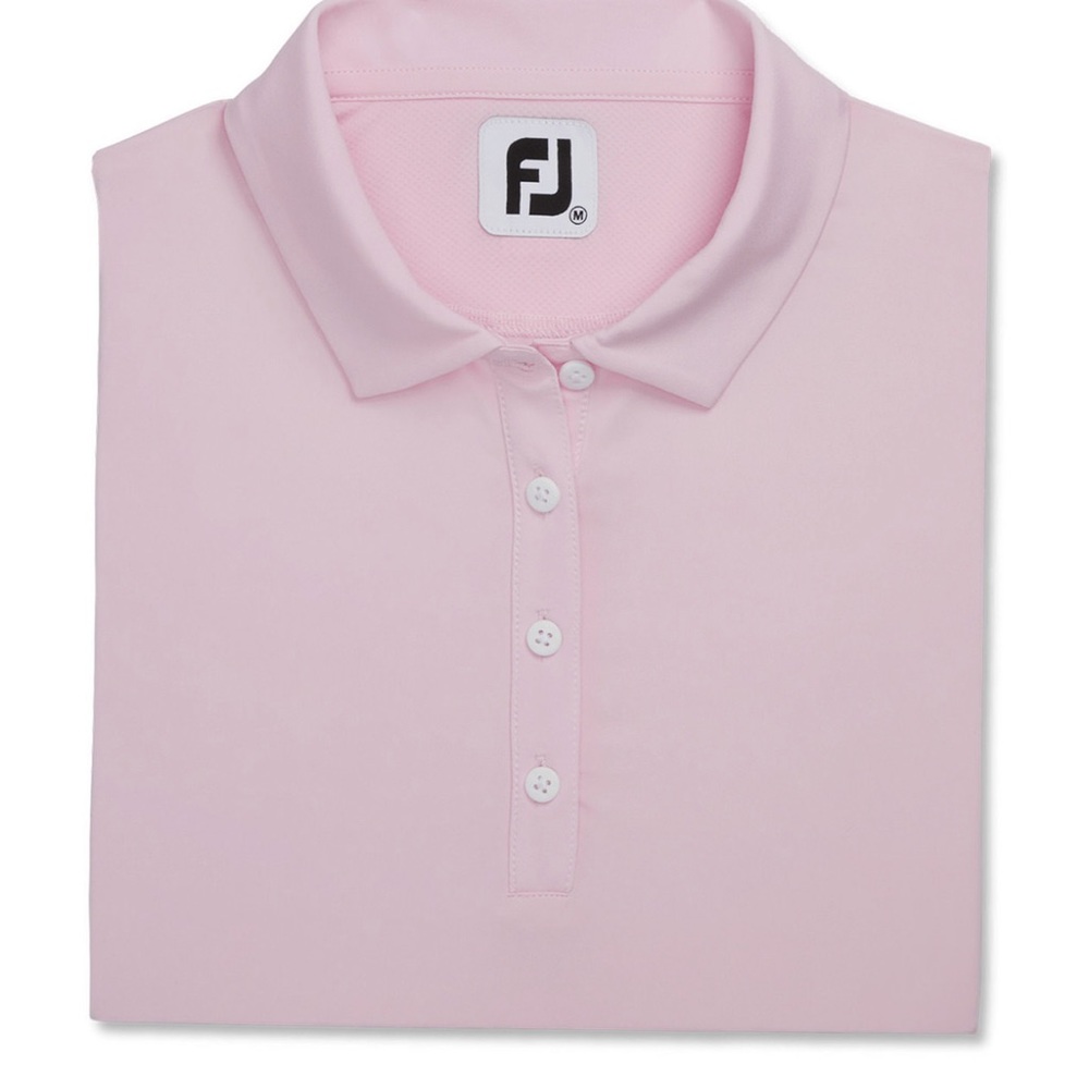FJ FootJoy - Sun Protection SOLID Golf Polo Shirt, PINK Women’s size medium